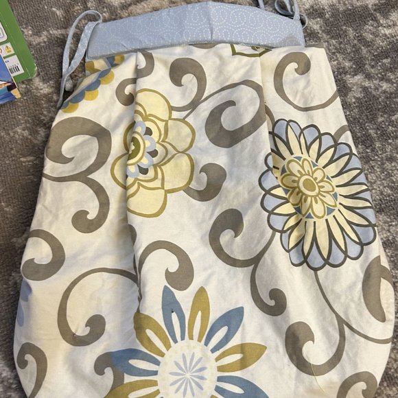 Trend Lab Baby Diaper Stacker Waverly Pattern Blue, Cream. Orange Floral - Picture 3 of 4